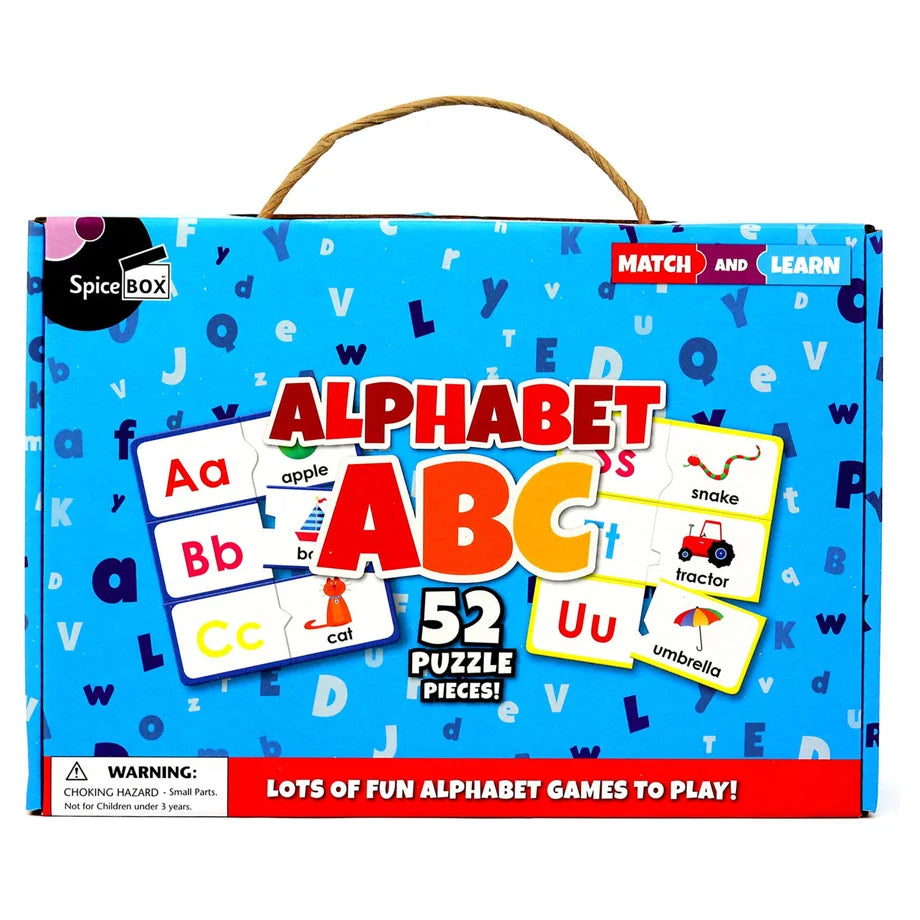 SpiceBox Match & Learn Alphabet ABC Jigsaw Puzzle Set (52 Pieces)