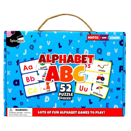 SpiceBox Match & Learn Alphabet ABC Jigsaw Puzzle Set (52 Pieces)