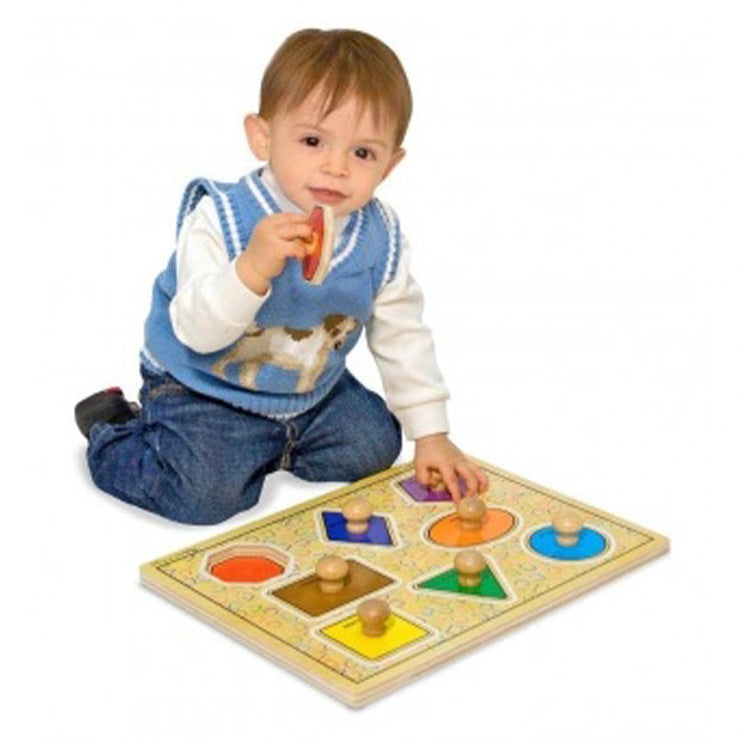 Melissa and Doug Jumbo Knob Large Shapes Puzzle - 8 Pieces