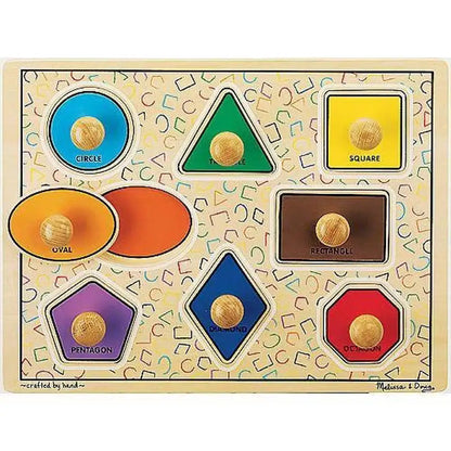 Melissa and Doug Jumbo Knob Large Shapes Puzzle - 8 Pieces