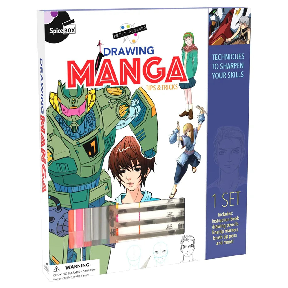 SpiceBox Petit Picasso Drawing Manga Tips & Tricks Drawing Kit (Paperback)