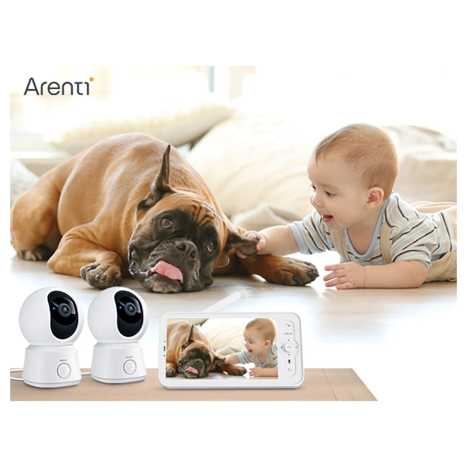 Arenti 2MP 1080P Wi-Fi Video Baby Monitor Kit with Dual Cameras and LCD Screen
