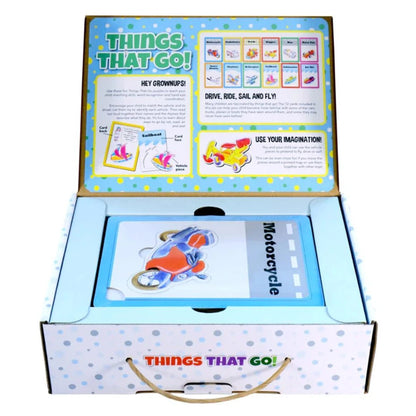 SpiceBox Find & Fit Things That Go Jigsaw Puzzle Cards Set (12 Puzzles)