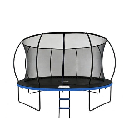Mountpeak Pumpkin Trampoline with Outside Safety Net (Blue)