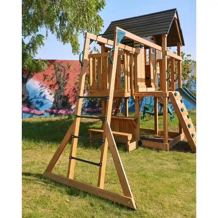 Dynamic Sports Arabian Leopard Wooden Swing Set