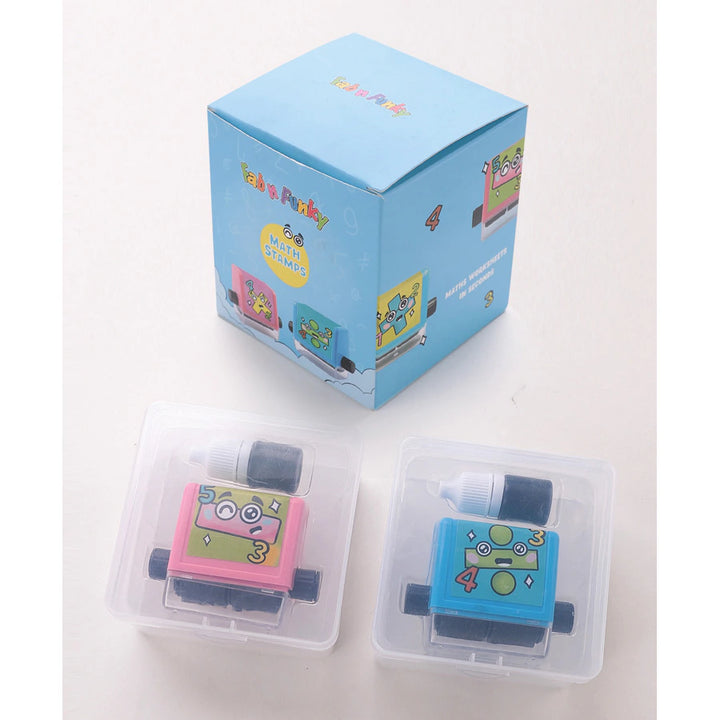 Fab N Funky Math Roller Stamp 6pcs (Red-Blue)