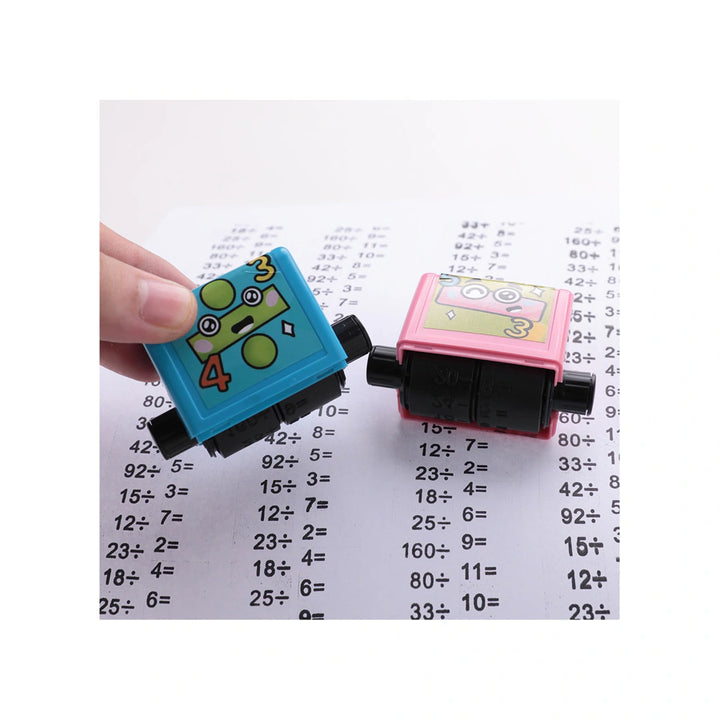 Fab N Funky Math Roller Stamp 6pcs (Red-Blue)