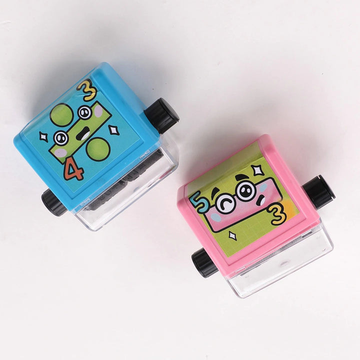 Fab N Funky Math Roller Stamp 6pcs (Red-Blue)