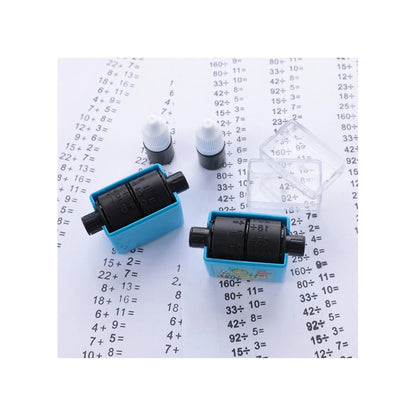 Fab N Funky Math Roller Stamp 6pcs (Blue)