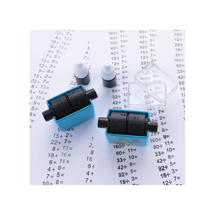 Fab N Funky Math Roller Stamp 6pcs (Blue)