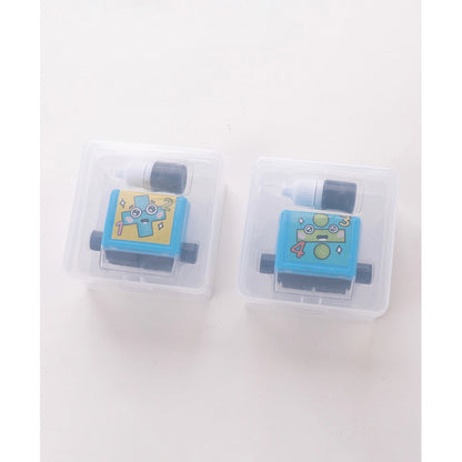 Fab N Funky Math Roller Stamp 6pcs (Blue)