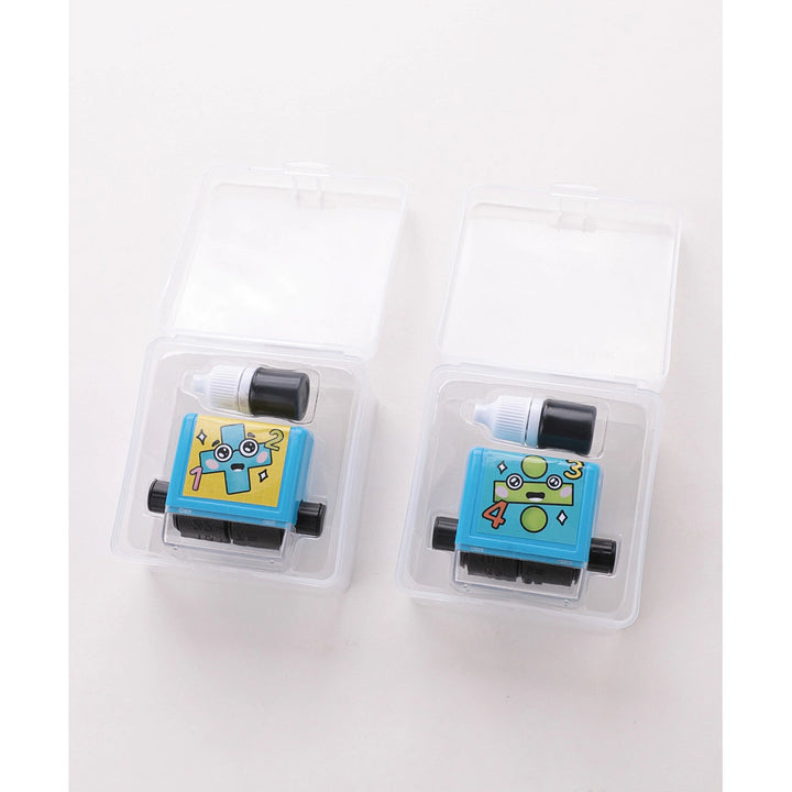 Fab N Funky Math Roller Stamp 6pcs (Blue)