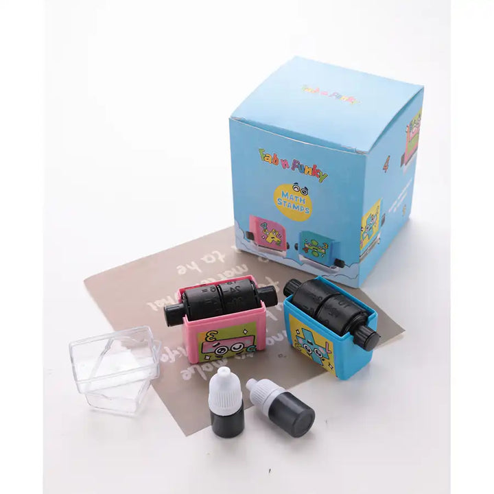 Fab N Funky Math Roller Stamp 6pcs (Blue-Red)
