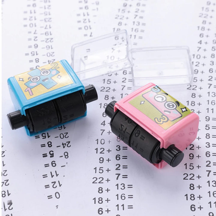 Fab N Funky Math Roller Stamp 6pcs (Blue-Red)