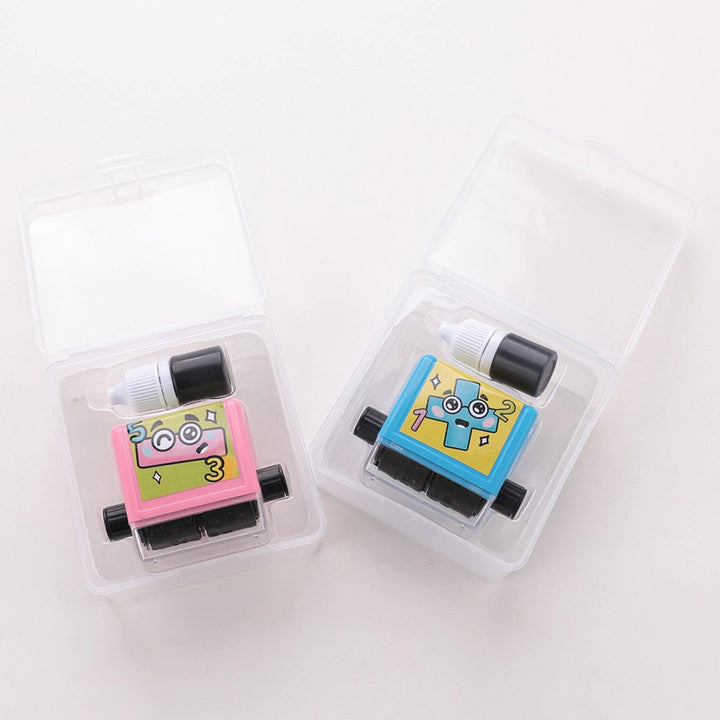 Fab N Funky Math Roller Stamp 6pcs (Blue-Red)