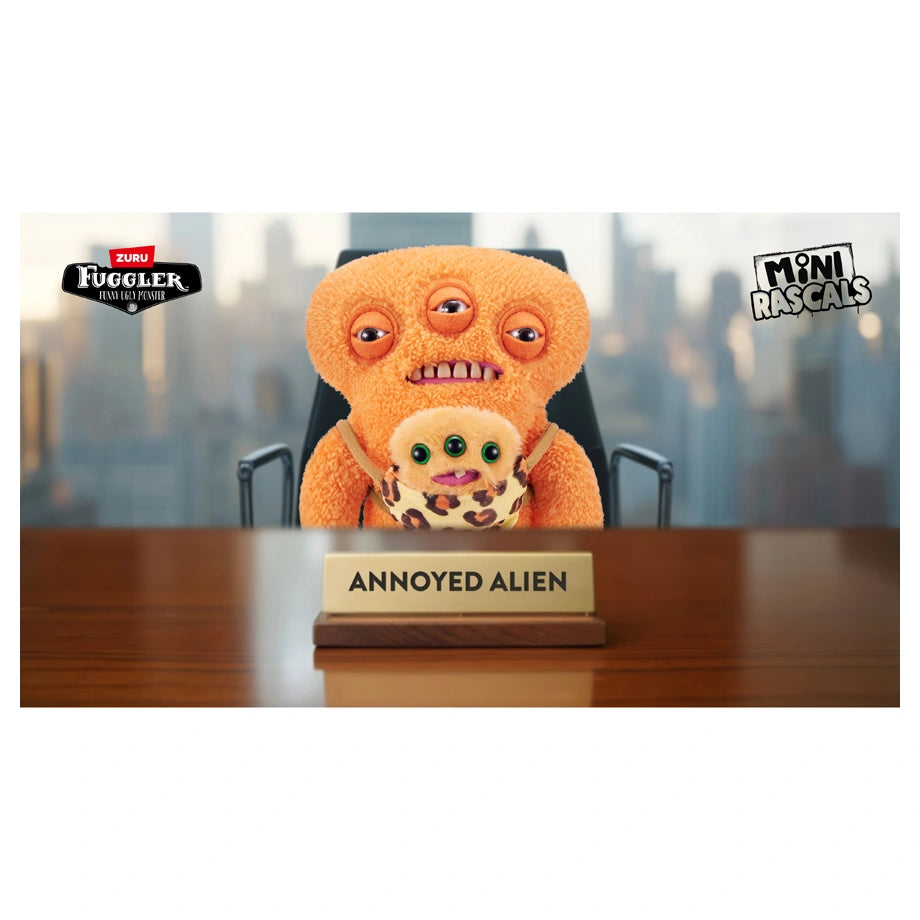 Zuru Fuggler Mini Rascals Series 1 Plush 9" (Annoyed Alien)