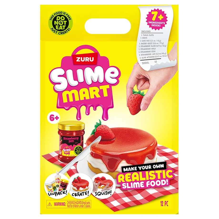 ZURU Slime Mart Series 1 Small Shopping Bag Strawberry Cheesecake (12 pcs)