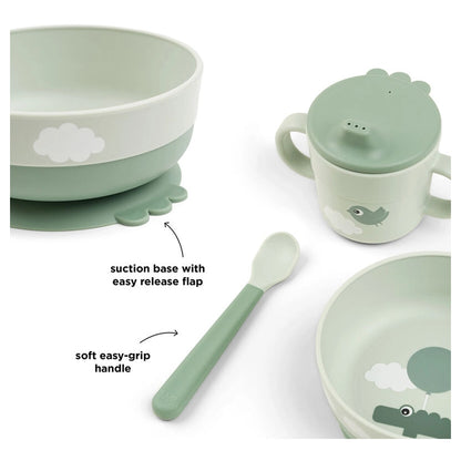 Done By Deer Foodie First Meal Set Happy Clouds (Green)