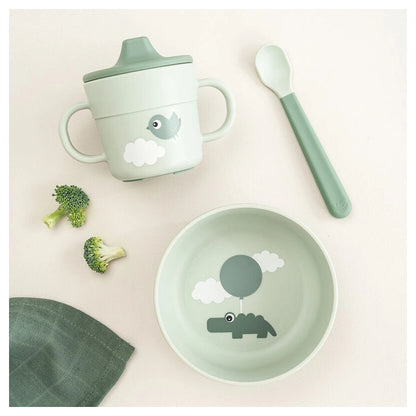 Done By Deer Foodie First Meal Set Happy Clouds (Green)