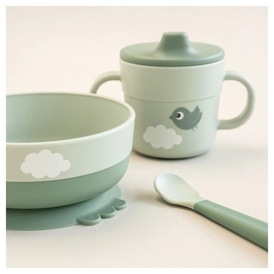 Done By Deer Foodie First Meal Set Happy Clouds (Green)
