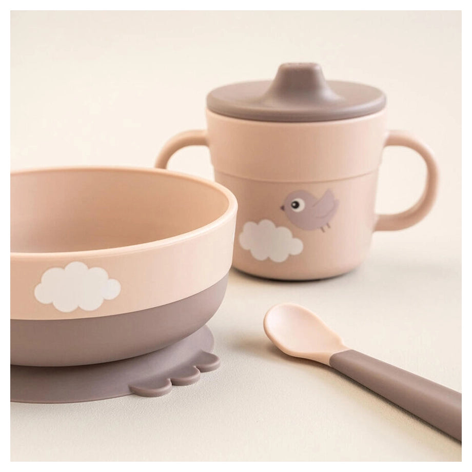 Done By Deer Foodie First Meal Set Happy Clouds (Powder)