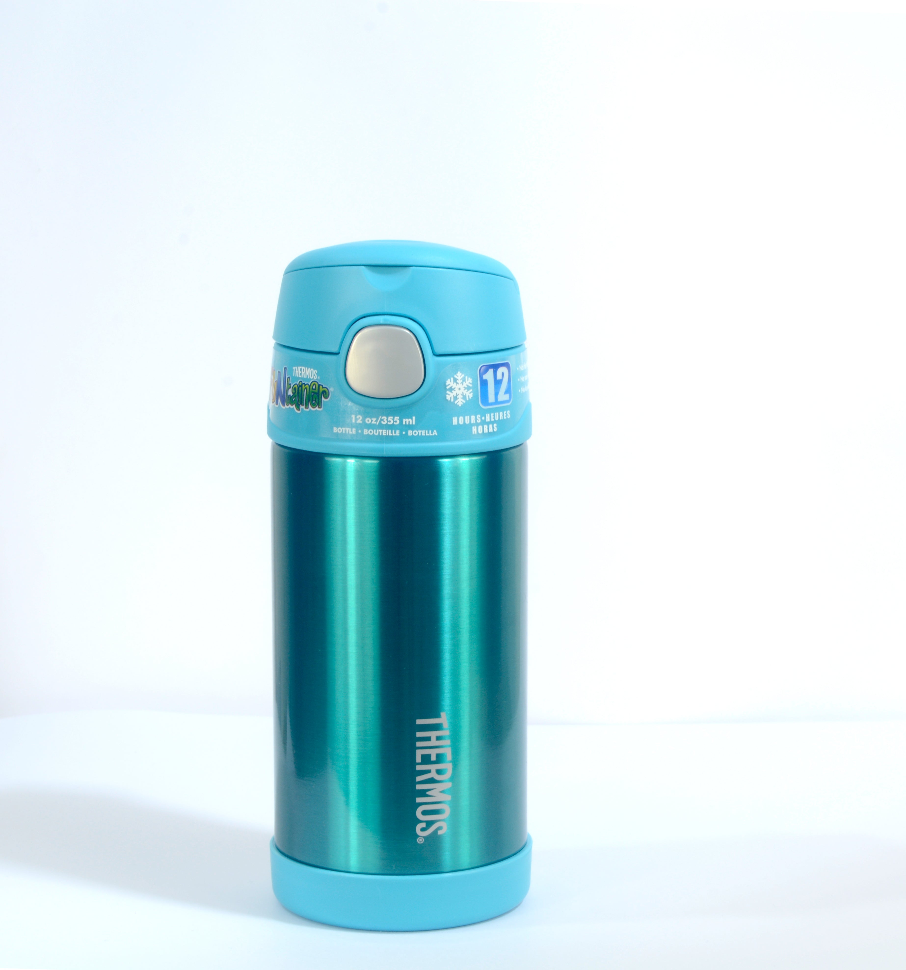 زجاجة ماء/ترمس للترطيب من الفولاذ المقاوم للصدأ من فانتينر - أزرق مخضر 355 مل