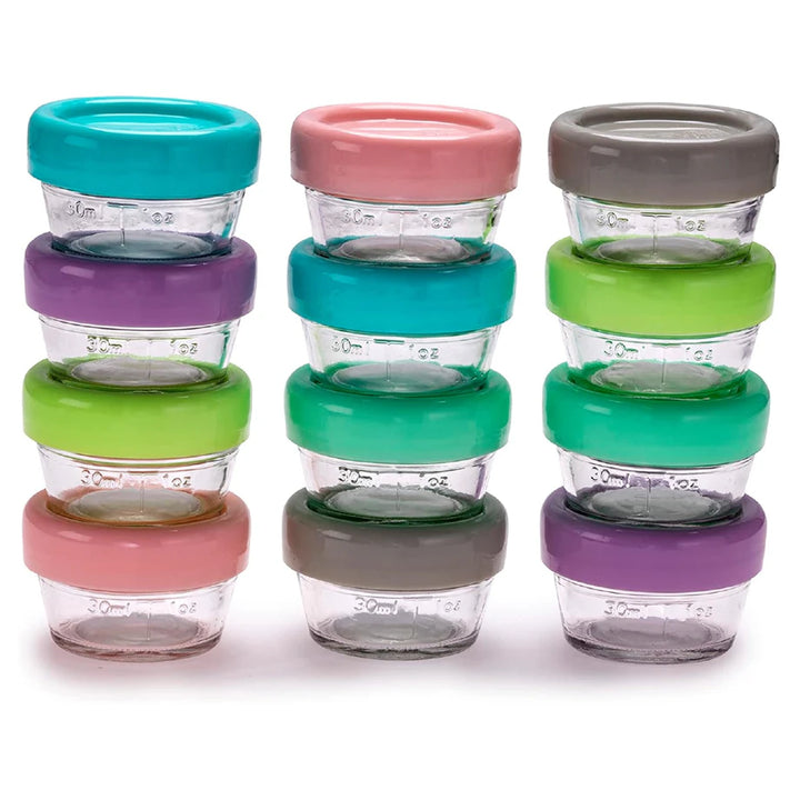 Melii Glass Food Storage Containers 2oz (Set of 12)