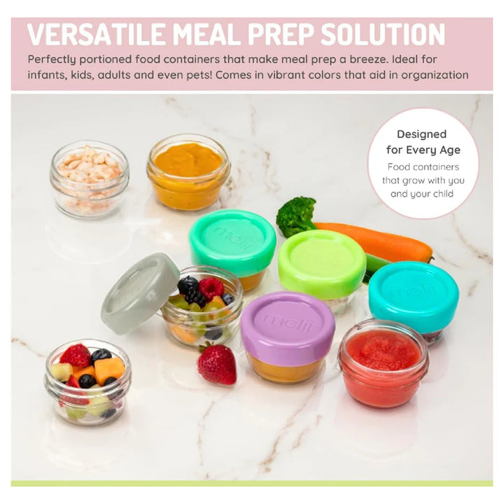 Melii Glass Food Storage Containers 2oz (Set of 12)