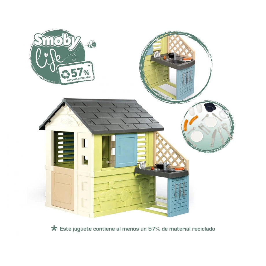 Smoby Pretty House with Summer Kitchen