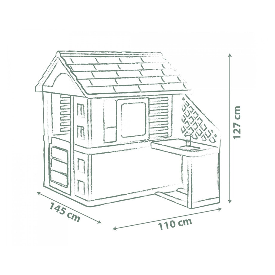 Smoby Pretty House with Summer Kitchen