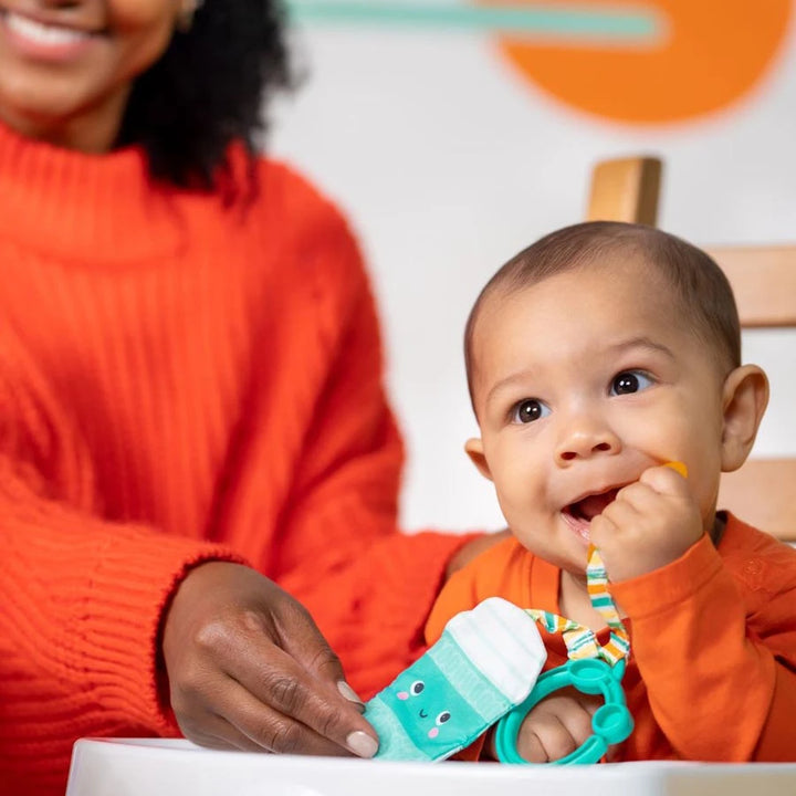 Bright Starts Perfect Pair 2-In-1 Teether Toy Coffee Donut Avocado Toast
