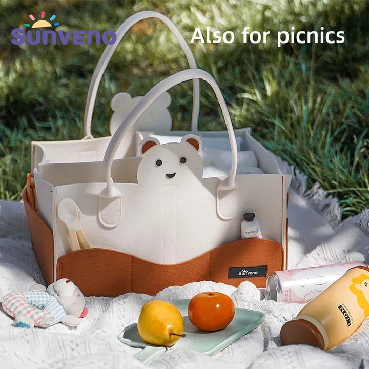 Sunveno Organizer Diaper Caddy (Ivory)