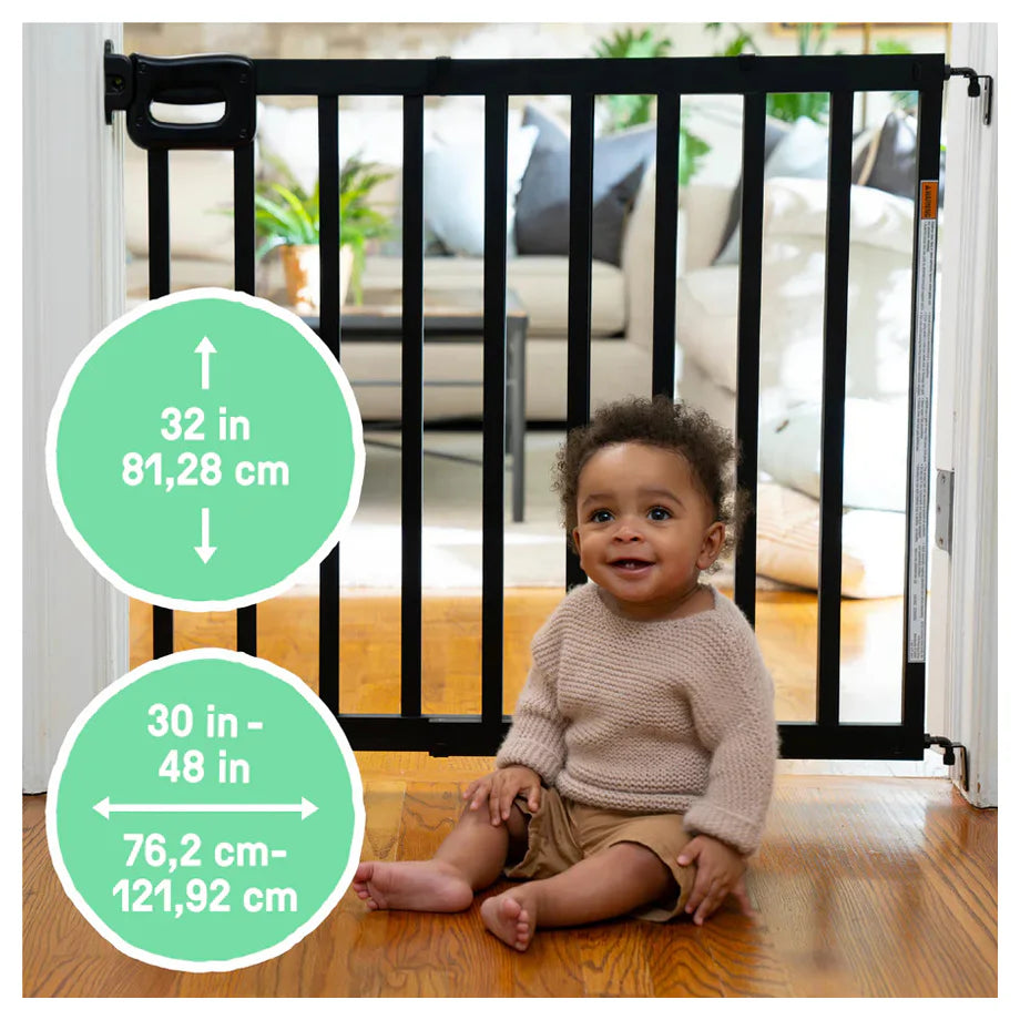 Ingenuity 48" Wide Stairway Safety Gate (Black)