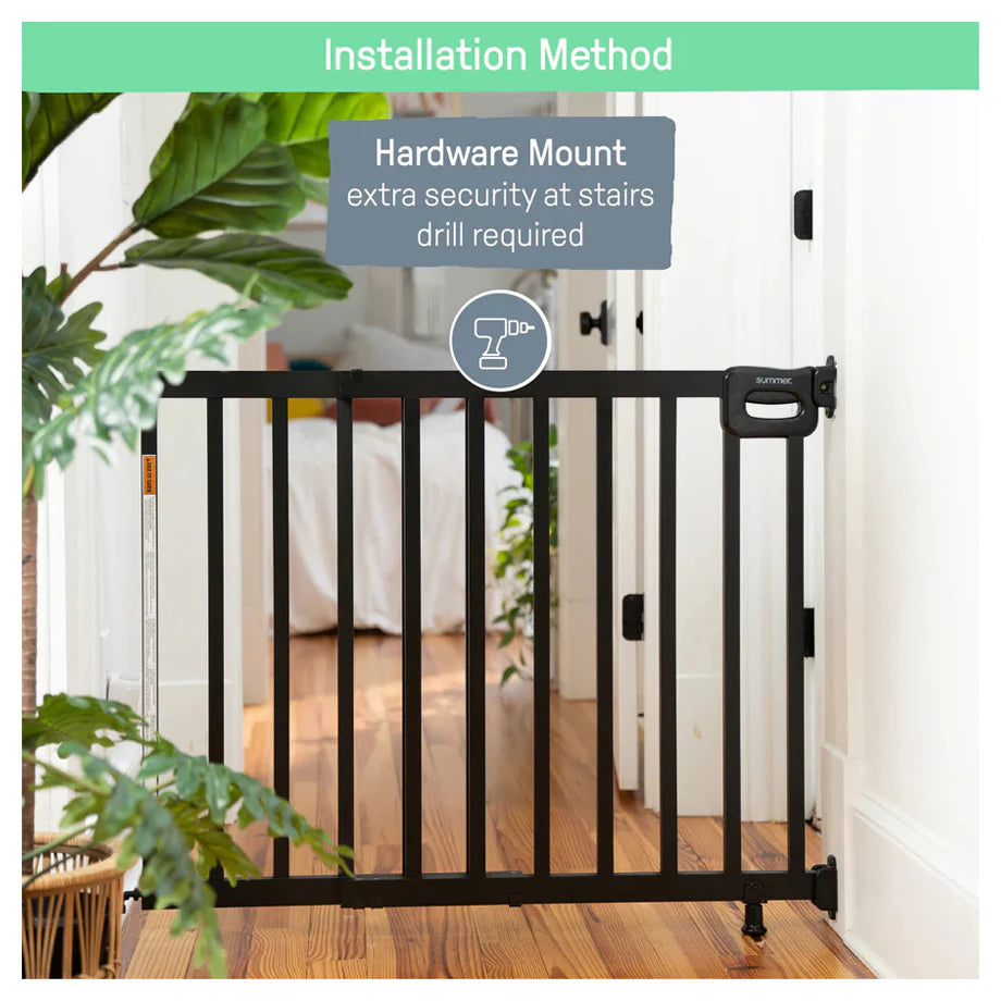 Ingenuity 48" Wide Stairway Safety Gate (Black)