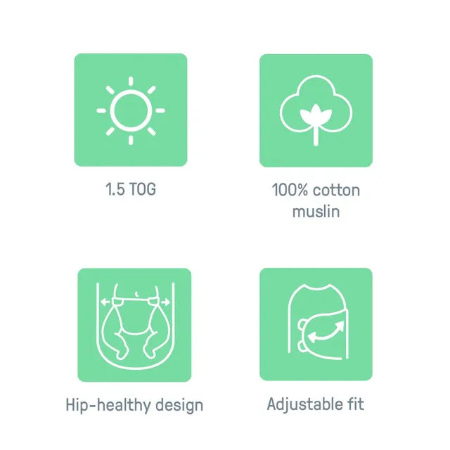 Ingenuity SwaddleMe Muslin Original Swaddle 0-3 Months (Cream)