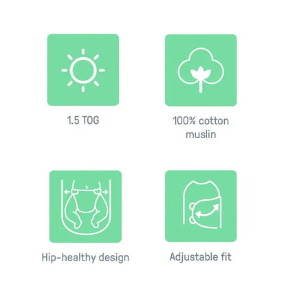 Ingenuity SwaddleMe Muslin Original Swaddle 0-3 Months (Cream)
