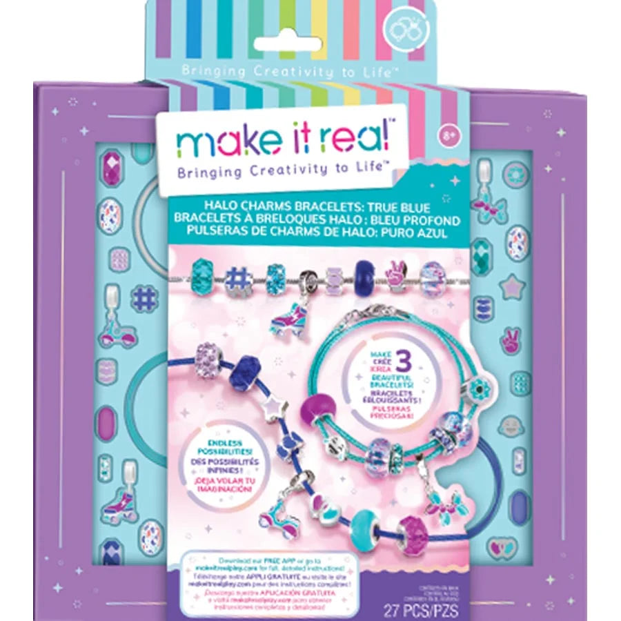 أساور Make It Real Halo Charms باللون الأزرق الحقيقي أساور Make It Real Halo Charms باللون الأزرق الحقيقي