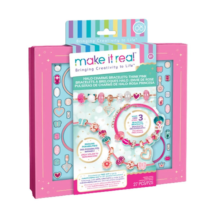Make It Real Halo Charms Bracelets Think Pink