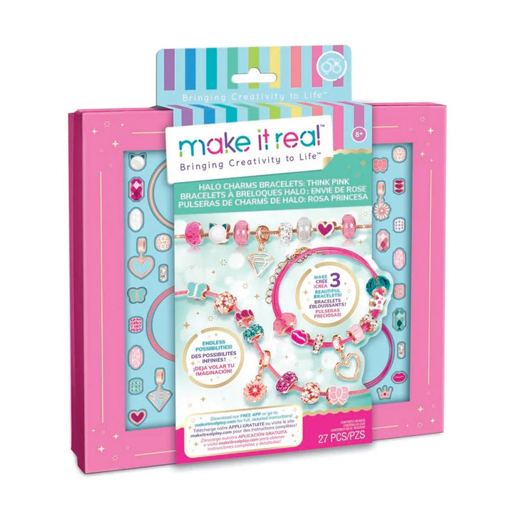 Make It Real Halo Charms Bracelets Think Pink