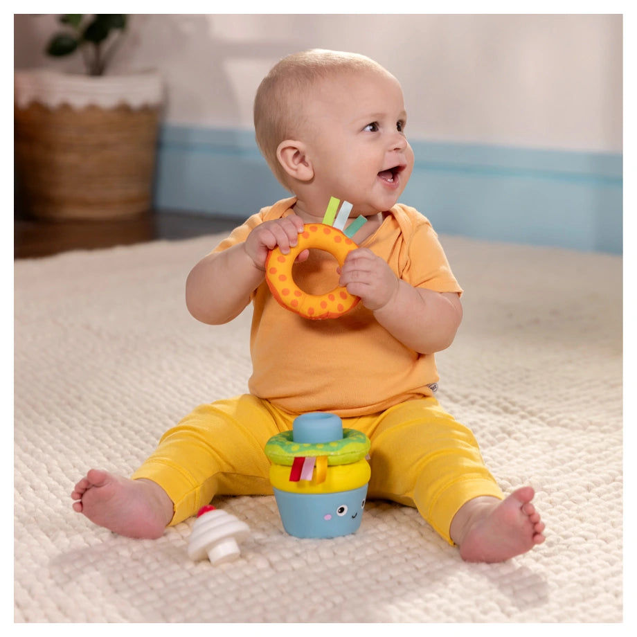 Bright Starts Cupcake Tower Stacking Toy with Teether