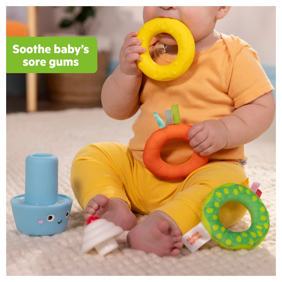 Bright Starts Cupcake Tower Stacking Toy with Teether