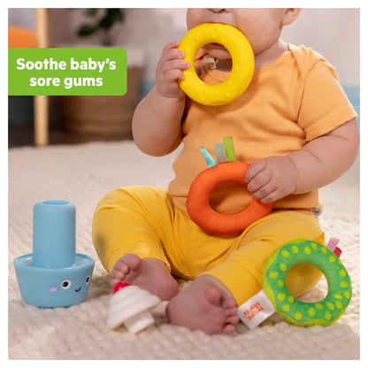 Bright Starts Cupcake Tower Stacking Toy with Teether