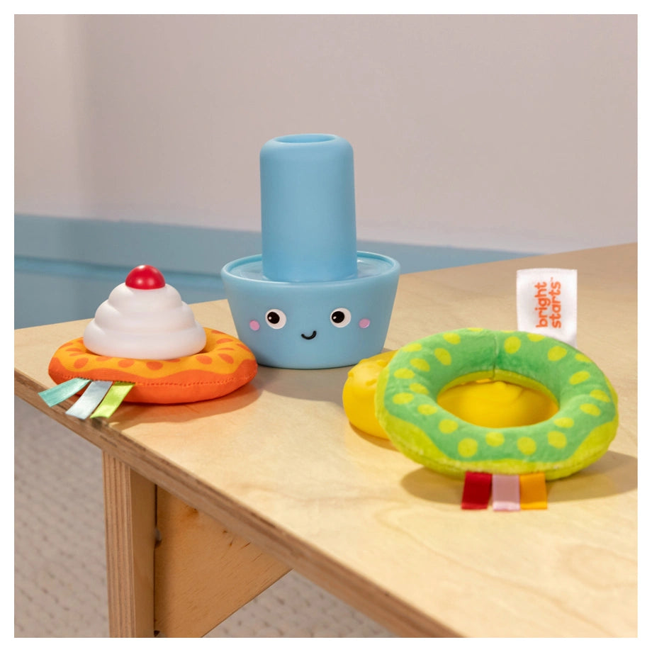 Bright Starts Cupcake Tower Stacking Toy with Teether