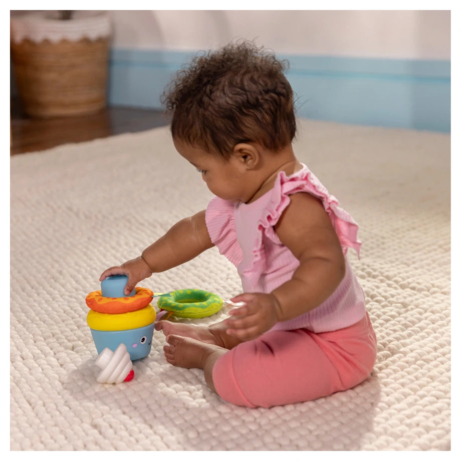 Bright Starts Cupcake Tower Stacking Toy with Teether