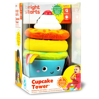 Bright Starts Cupcake Tower Stacking Toy with Teether