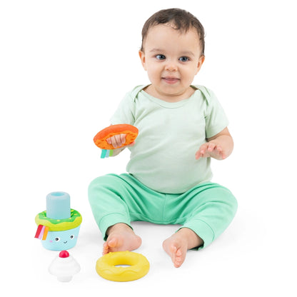Bright Starts Cupcake Tower Stacking Toy with Teether