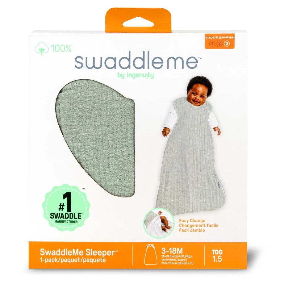 Ingenuity SwaddleMe Muslin Night Sack Sleeper