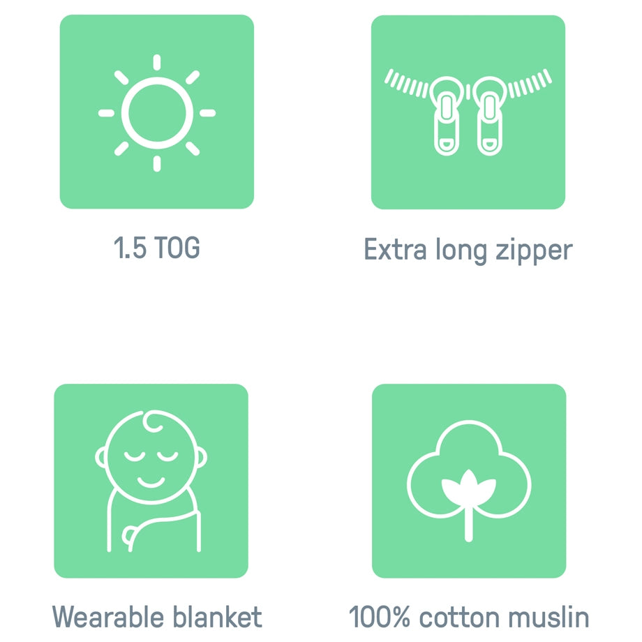 Ingenuity SwaddleMe Muslin Night Sack Sleeper
