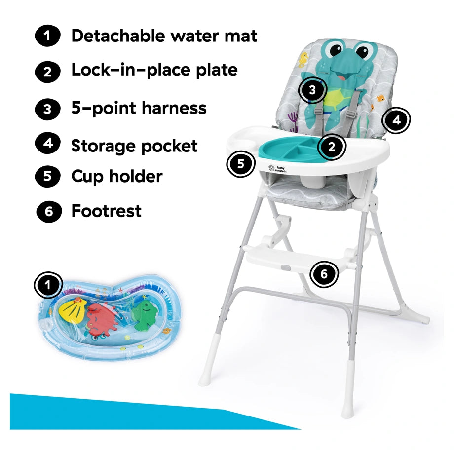 Baby Einstein Snack and Splash Compact Folding High Chair