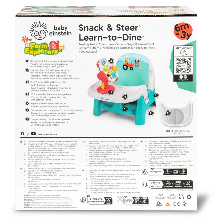 Baby Einstein Snack & Steer Learn-to-Dine Feeding Seat